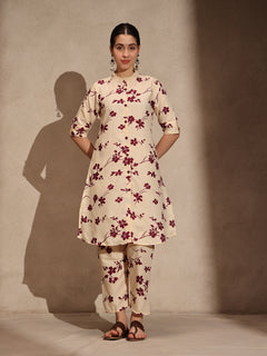 PURPLE CREAM DRESS