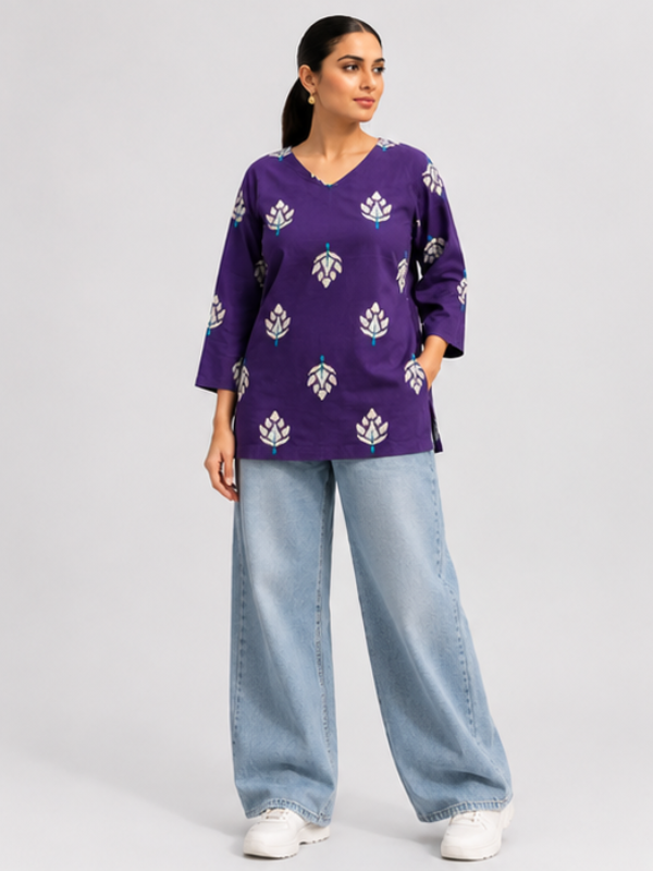 Pure Cotton Short Straight Kurti