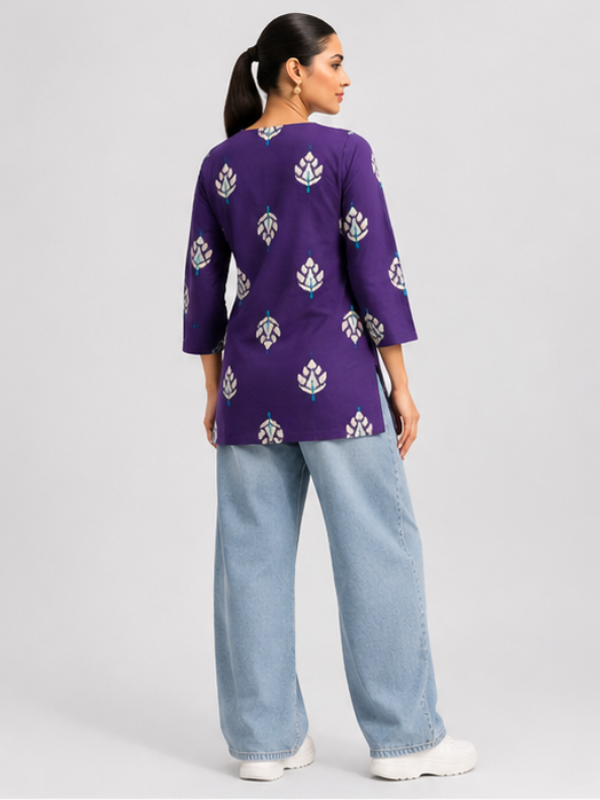 Pure Cotton Short Straight Kurti