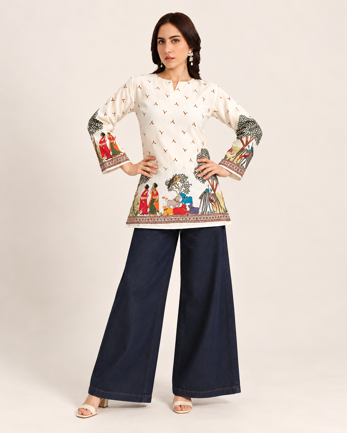 Print Ethnic Cotton Top